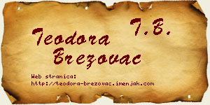 Teodora Brezovac vizit kartica